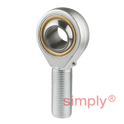 SKF SALKAC25M Left Hand Steel / Bronze Lined Plain Male Rod End M24x2 Thread