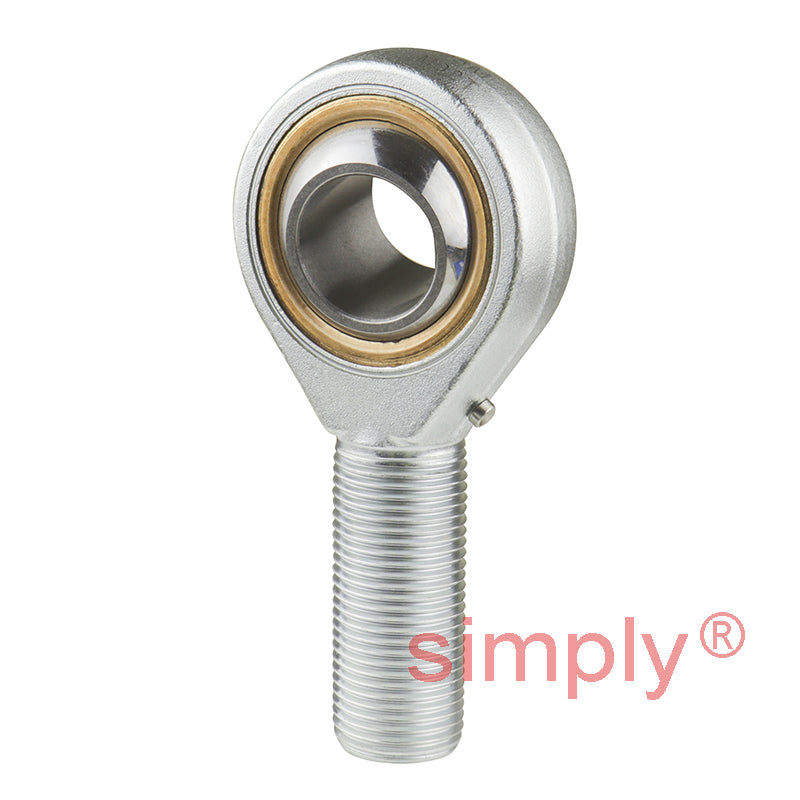 SKF SALKAC25M Left Hand Steel / Bronze Lined Plain Male Rod End M24x2 Thread
