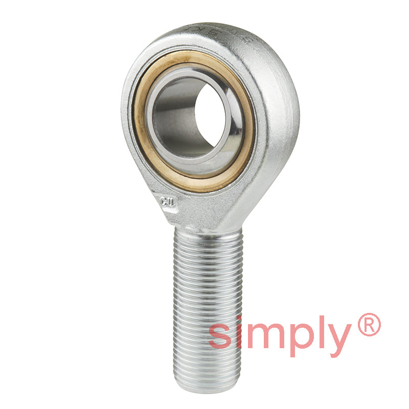 SKF SALKAC25M Left Hand Steel / Bronze Lined Plain Male Rod End M24x2 Thread