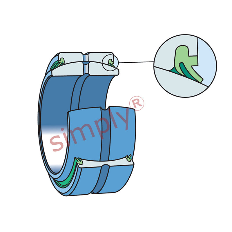 SKF GEZ412ES2RS Double Seal Spherical Plain Bearing 120.65x187.3x105.57x90.49mm