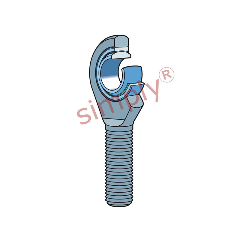 SKF SALA45TXE2LS Left Hand Steel / PTFE Fabric Lined Plain Male Rod End M42x3 Thread