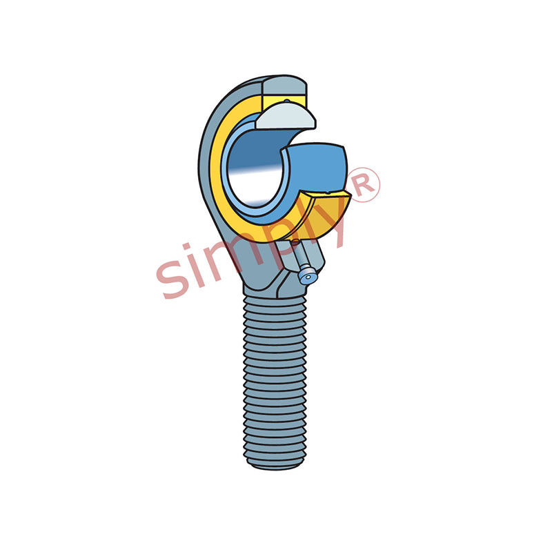 SKF SALKAC14M Left Hand Steel / Bronze Lined Plain Male Rod End M14 Thread