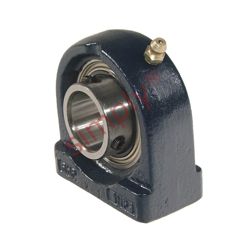 RHP SNP50A Threaded Base Small Footprint Pillow / Plummer Block and 50mm Bore Grub Screw Flat Back Insert