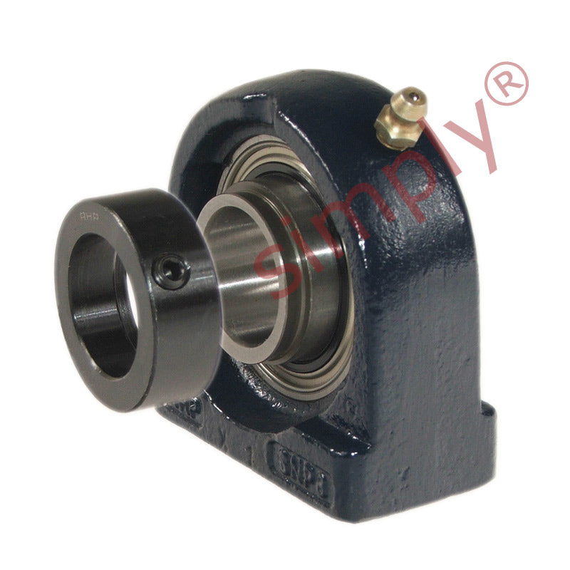 RHP SNP7/8DEC Threaded Base Small Footprint Pillow / Plummer Block and 7/8 inch Bore Full Width Collar Insert