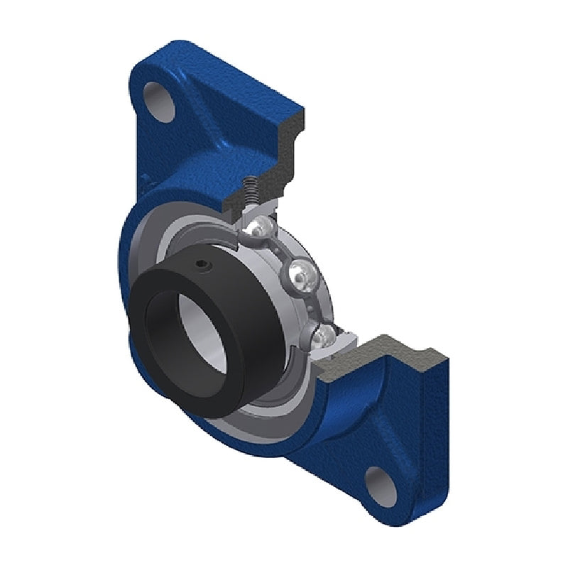SNR ESF209N Metric Four Bolt Square Cast Iron Flange Housing with Eccentric Collar 45mm Bore - Allow 2-3 Days