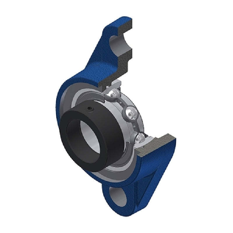 SNR ESFL205N Metric Two Bolt Cast Iron Oval Housing with 25mm Bore Eccentric Collar Insert - Allow 2-3 Days