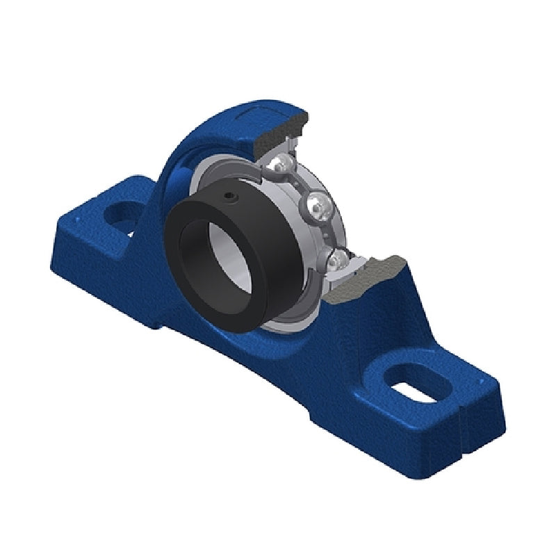 SNR ESPE212 Metric Cast Iron Two Bolt Pillow / Plummer Block Housing with 60mm Eccentric Collar Insert - Allow 2-3 Days