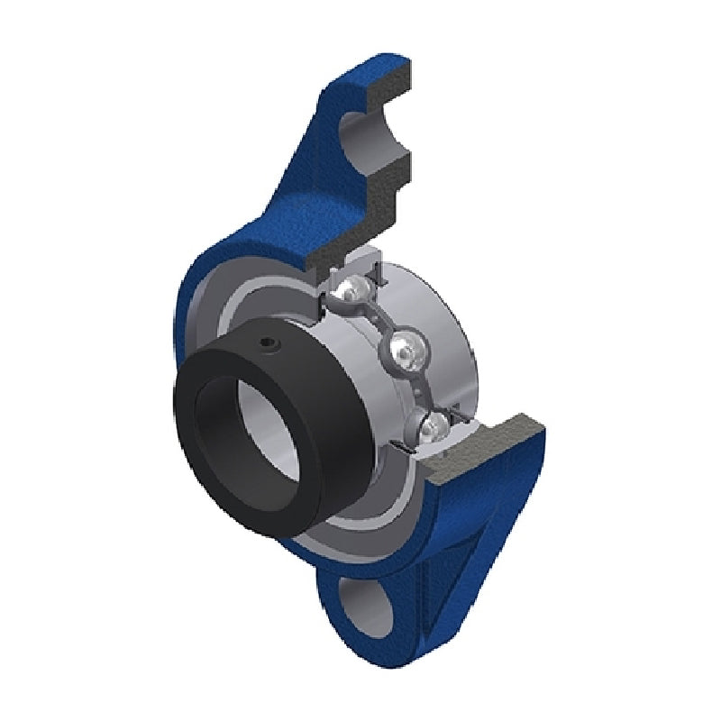SNR EXFL209N Metric Two Bolt Cast Iron Oval Housing with 45mm Bore Eccentric Collar Insert - Allow 2-3 Days