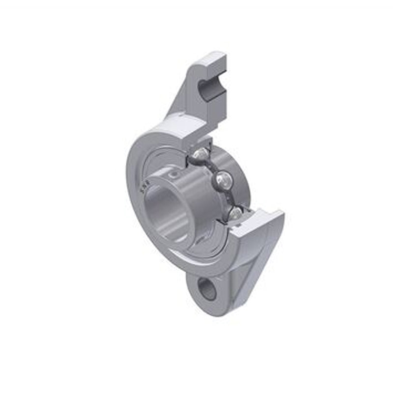 SNR MUCNFL206-19 Imperial Thermoplastic Two Bolt Oval Flanged Bracket Housing Unit with 1-3/16 inch Bore Insert - Allow 2-3 Days