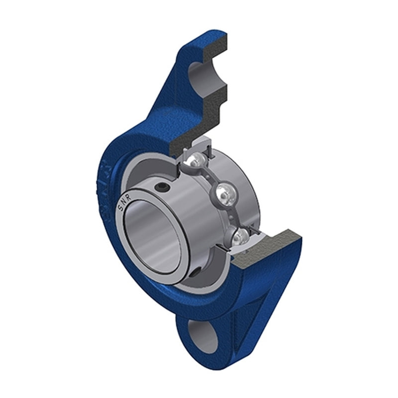 SNR UCFL204N Metric Two Bolt Oval Cast Iron Flange Housing with 20mm Bore Insert - Allow 2-3 Days