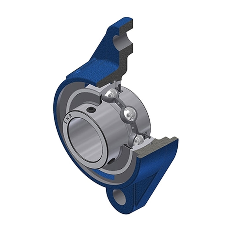 SNR UCFLE213-40N Imperial Two Bolt Oval Cast Iron Flange Housing with 2-1/2 inch Bore Insert - Allow 2-3 Days
