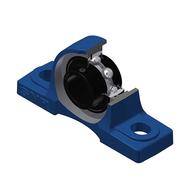 SNR UCP210NT20 Metric Cast Iron Two Bolt Pillow / Plummer Block Housing with 50mm Bore Insert Wide Temperature Version - Allow 2-3 Days