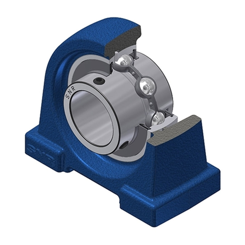 SNR UCPA209 Threaded Base Small Footprint Metric Pillow / Plummer Block Housing Supplied with 45mm Bore Insert - Allow 2-3 Days