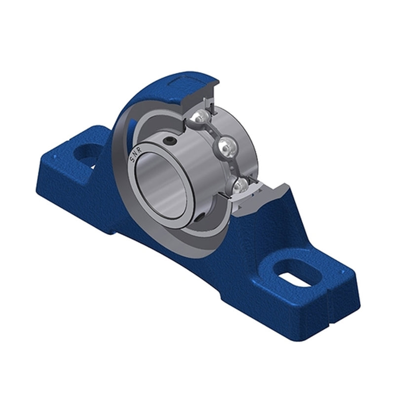 SNR UCPE213N Metric Cast Iron Two Bolt Pillow / Plummer Block Housing with 65mm Bore Insert - Allow 2-3 Days