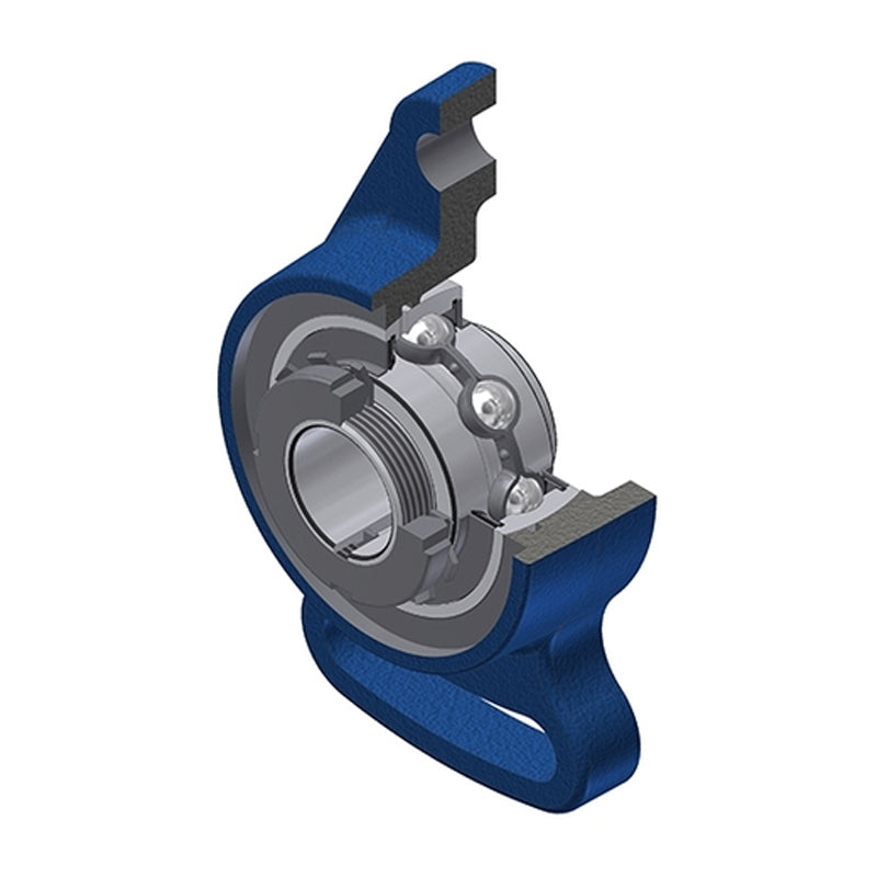 SNR UKFA212HN Metric Cast Iron Adjustable Flange Housing Insert and Adaptor Sleeve Fits 55mm Shaft - Allow 2-3 Days