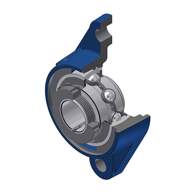 SNR UKFLE213HN Metric Two Bolt Cast Iron Oval Housing Insert and Adaptor Sleeve Fits 60mm Shaft - Allow 2-3 Days
