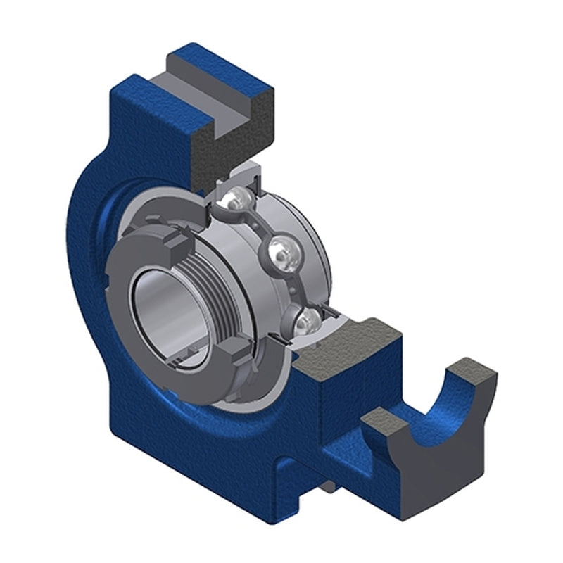 SNR UKT217H Metric Cast Iron Take Up Unit Insert and Adaptor Sleeve Fits 75mm Shaft - Allow 2-3 Days