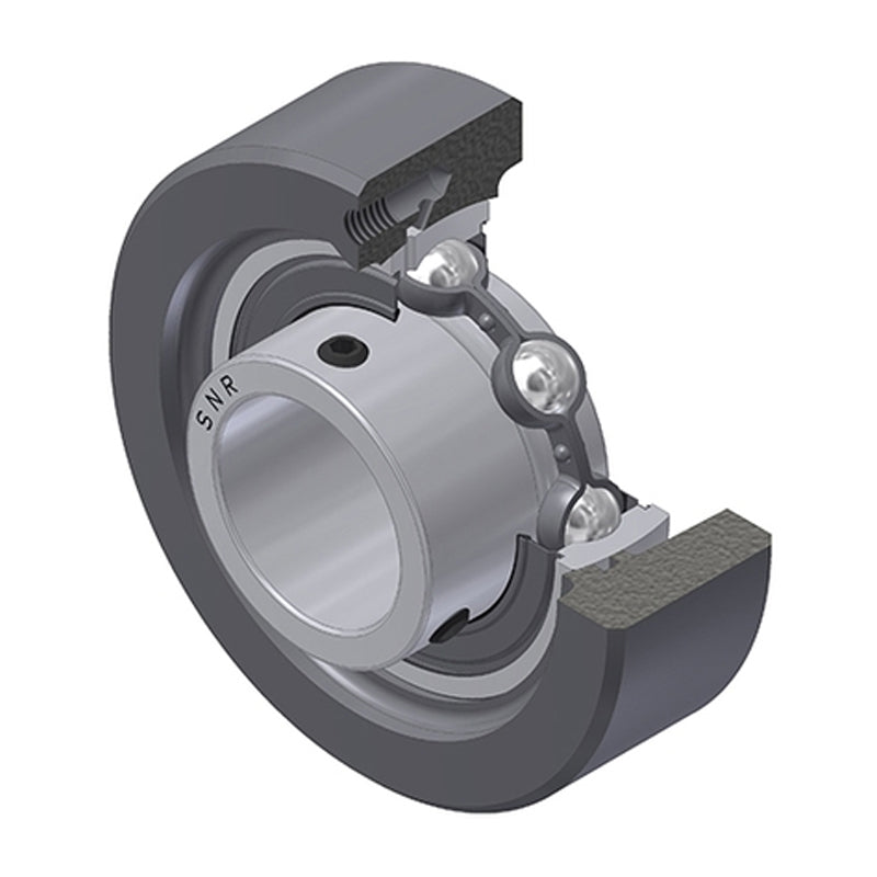 SNR USC203 Metric Cast Iron Cartridge Unit with 17mm Bore Insert 20mm Outside Dia - Allow 2-3 Days