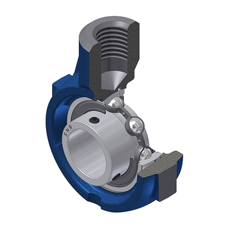 SNR USEHE202 Metric Cast Iron Hanger Bearing Unit with 15mm Bore Insert - Allow 2-3 Days