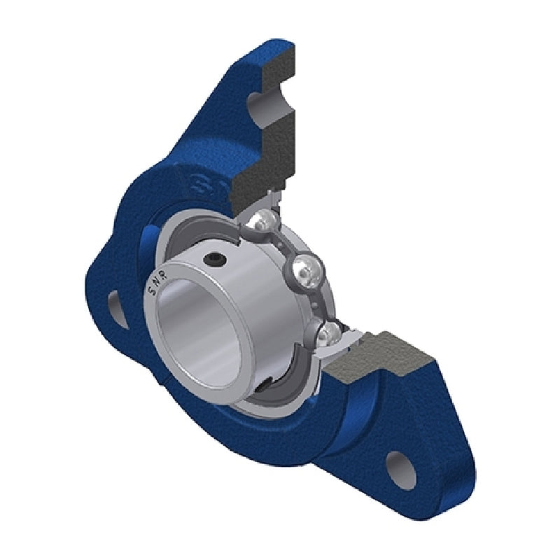 SNR USFTE204 Metric Three Bolt Cast Iron Triangular Housing with 20mm Bore Insert - Allow 2-3 Days