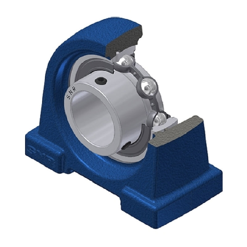 SNR USPA208 Threaded Base Small Footprint Metric Pillow / Plummer Block Housing Supplied with 40mm Bore Insert - Allow 2-3 Days