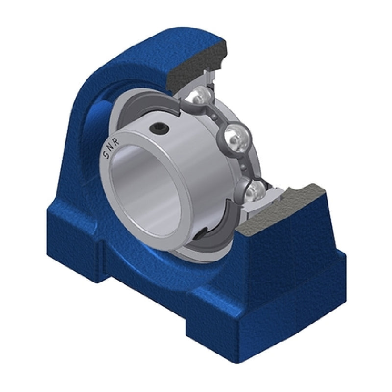 SNR USPG212 Threaded Base Small Footprint Metric Pillow / Plummer Block Housing with 60mm Bore Insert - Allow 2-3 Days
