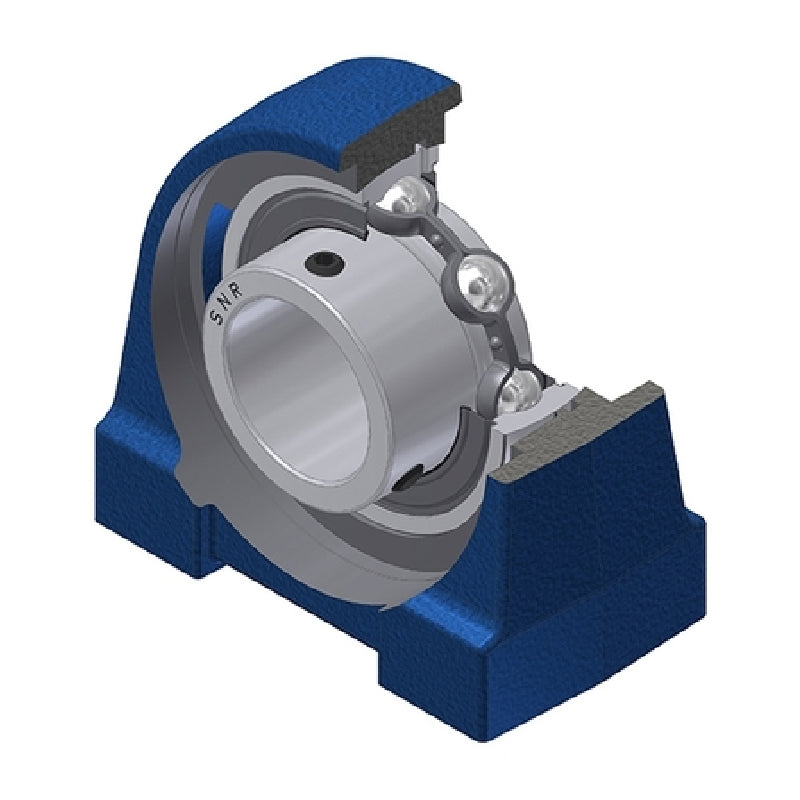 SNR USPG203N Threaded Base Small Footprint Metric Pillow / Plummer Block Housing with 17mm Bore Insert - Allow 2-3 Days