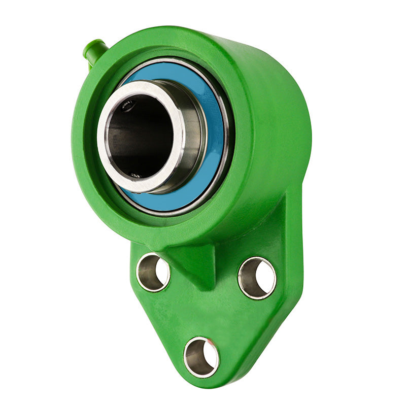 SSBFBLPL207 Metric Thermo Plastic Three Bolt Bracket Flange Housing with 35mm Bore Stainless Insert