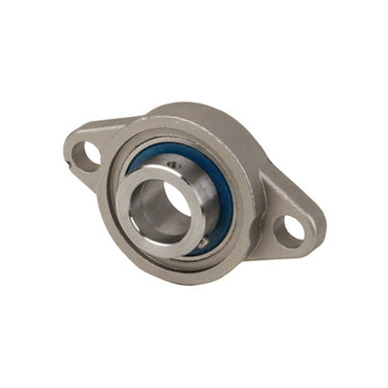 SSUFL007 Corrosion Resistant 2 Bolt Oval Bearing with Stainless Lock Collar 35mm Insert