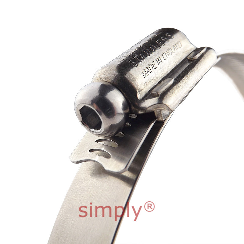 JCS TTK100 Stainless Steel Tamper Proof Hose Clip Adjustment Range 70-100mm Band Width 16mm