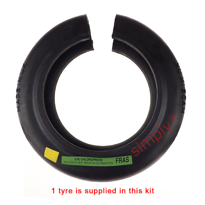 Major Branded F60H/F60B Outer Facing Taper Bore/Pilot Bored Tyre Drive Coupling Assembly with Fire Resistant Antistatic (F.R.A.S) Tyre