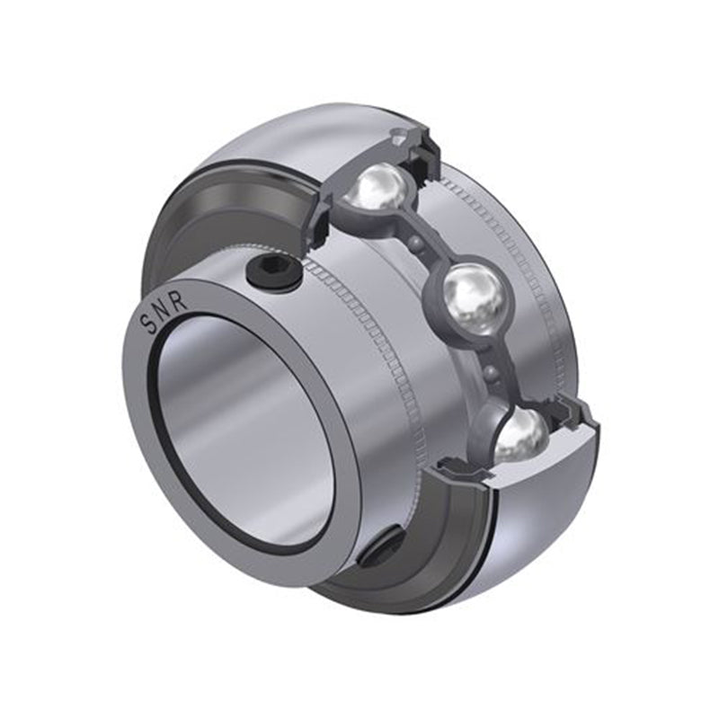 SNR UC209AGR Metric Full Width Spherical Outer Agricultural Bearing Insert 45mm Bore 85mm Outside Diameter with Grub Screws - Allow 2-3 Days