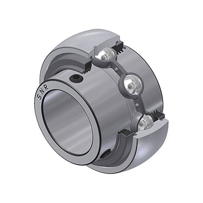 SNR UC208G2L3 Metric Full Width Spherical Outer Bearing Insert 40mm Bore 80mm Outside Diameter with Grub Screws and Triple Lip Seals