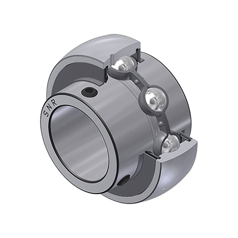 SNR UC203-11G2T04 Imperial Full Width Spherical Outer Low Temp Bearing Insert 11/16 inch Bore 47mm Outside Diameter with Grub Screws - Allow 2-3 Days