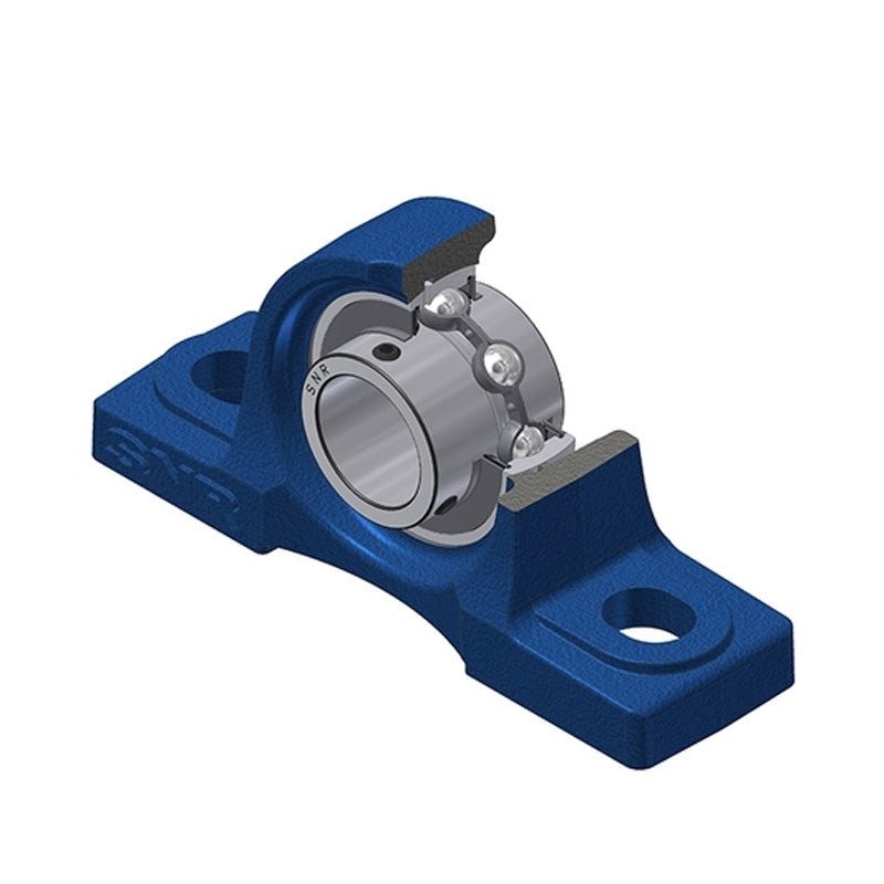 SNR UCPG206 Metric Cast Iron Two Bolt Pillow / Plummer Block Housing with 30mm Bore Insert - Allow 2-3 Days