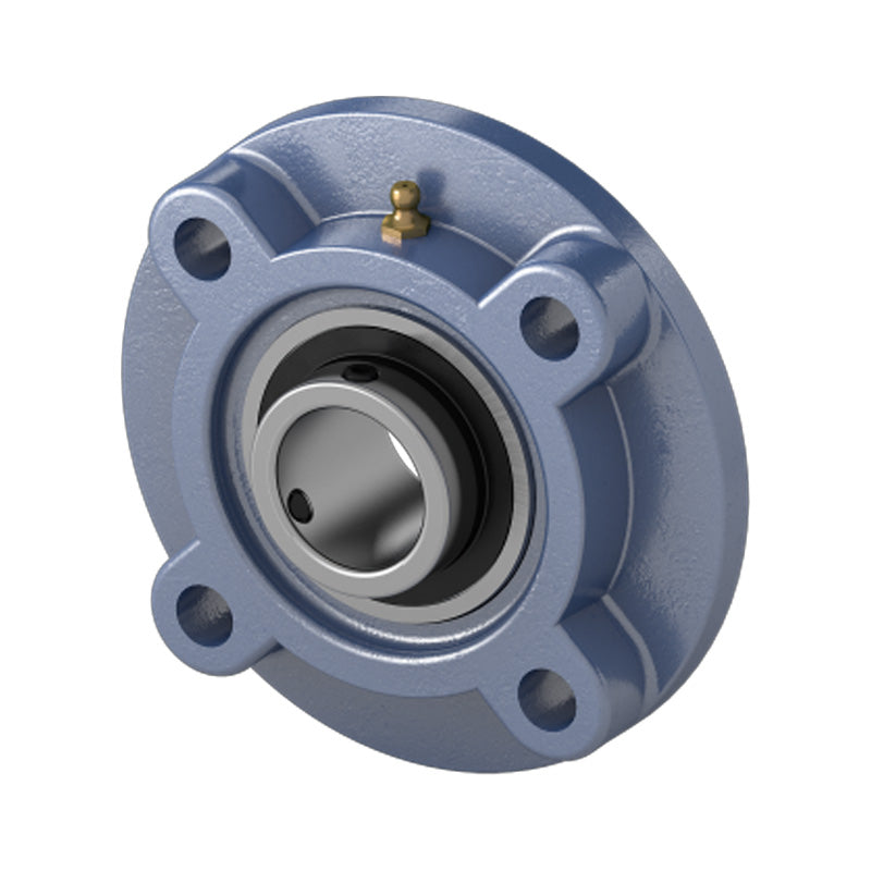 UKFC206/HE2306 Imperial Four Bolt Cast Iron Round Flanged Housing Insert and Adaptor Sleeve Fits 1 inch Shaft