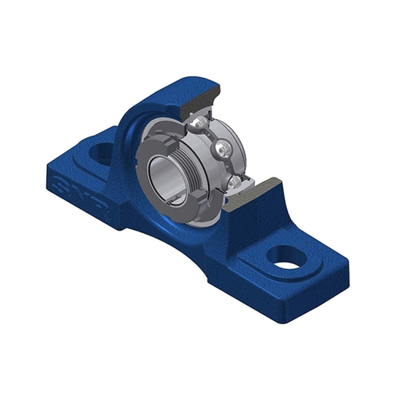 SNR UKPAE212H Threaded Base Small Footprint Metric Pillow / Plummer Block Housing Insert and Adaptor Sleeve Fits 55mm Shaft - Allow 2-3 Days
