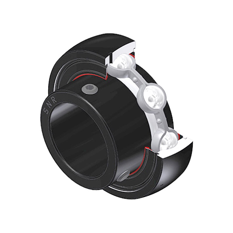 SNR US205-14G2T20 Imperial Flatback Spherical Outer High Temp Bearing Insert 7/8 inch Bore 52mm Outside Diameter with Grub Screws - Allow 2-3 Days