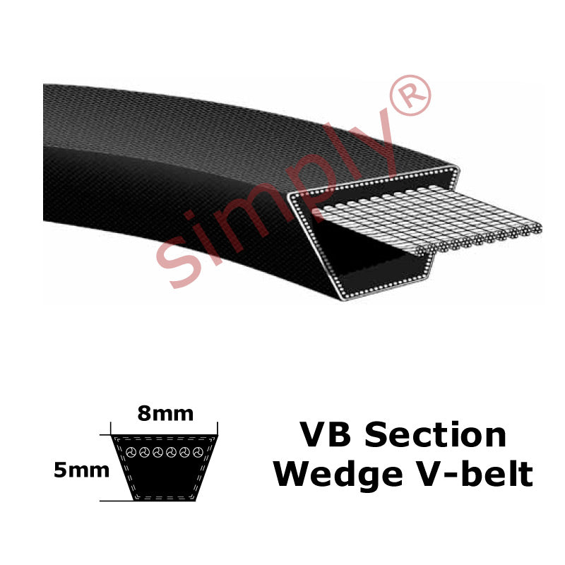 Optibelt VB-8x900-Li Raw Edge Classical 8mm Wide 5mm Deep V-Belt
