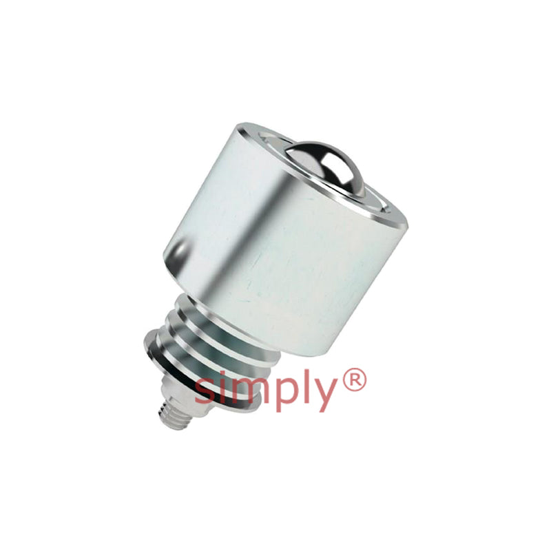 High Capacity External Spring Loaded Ball Transfer Unit with 25.4mm Stainless Steel Ball - Load Capacity 227kg - Allow 2-3 Days