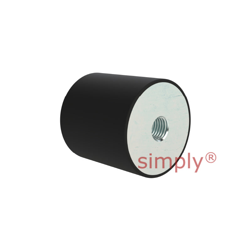 High-Performance Female Rubber Cylindrical Bump Stop 8x8mm M3 Thread