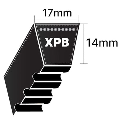 XPB2500 Gates Quad Power 4 XPB-Section Cogged V-Belt (Uniset Match)