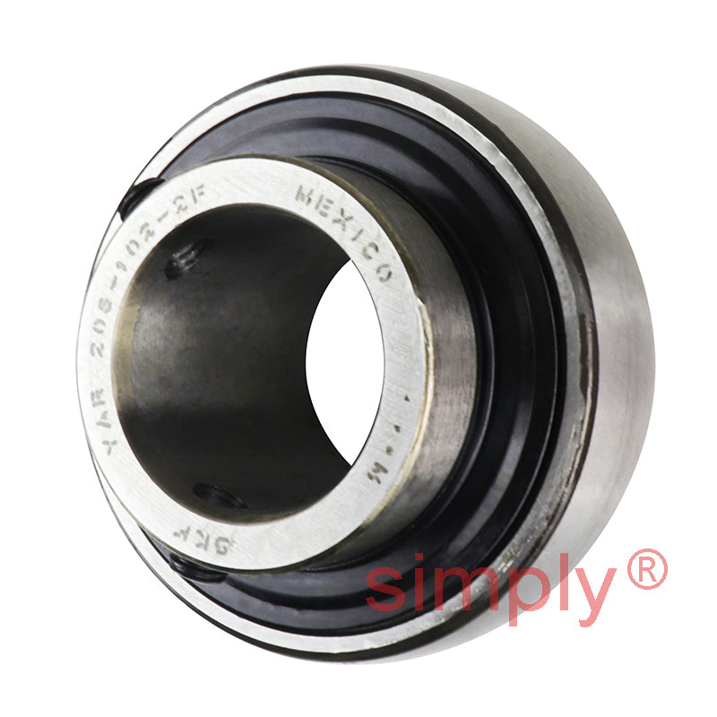 SKF YAR206-102-2F Grub Screw Type Bearing Insert 1-1/8 inch Bore 62mm Outside Diameter